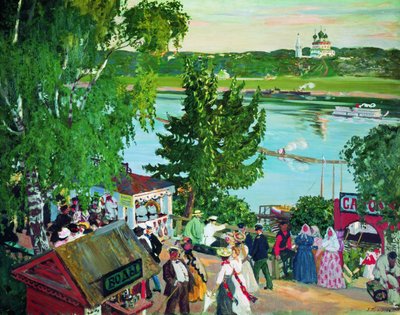 Passeggiata lungo il Volga da Boris Mikhailovich Kustodiev